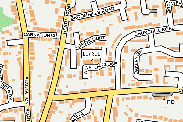 LU7 3DL map - OS OpenMap – Local (Ordnance Survey)