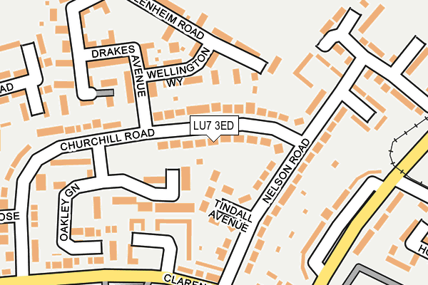 LU7 3ED map - OS OpenMap – Local (Ordnance Survey)