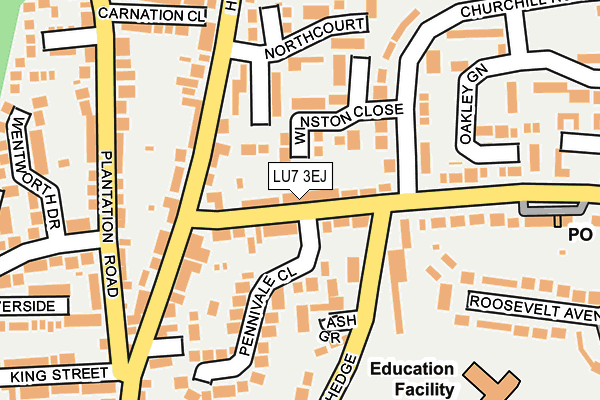LU7 3EJ map - OS OpenMap – Local (Ordnance Survey)