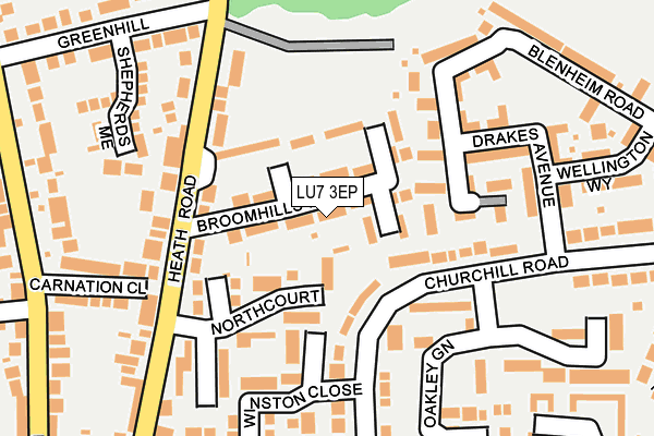 LU7 3EP map - OS OpenMap – Local (Ordnance Survey)