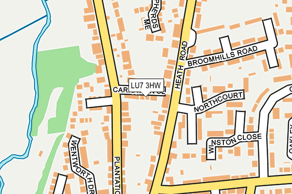 LU7 3HW map - OS OpenMap – Local (Ordnance Survey)