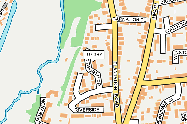 LU7 3HY map - OS OpenMap – Local (Ordnance Survey)