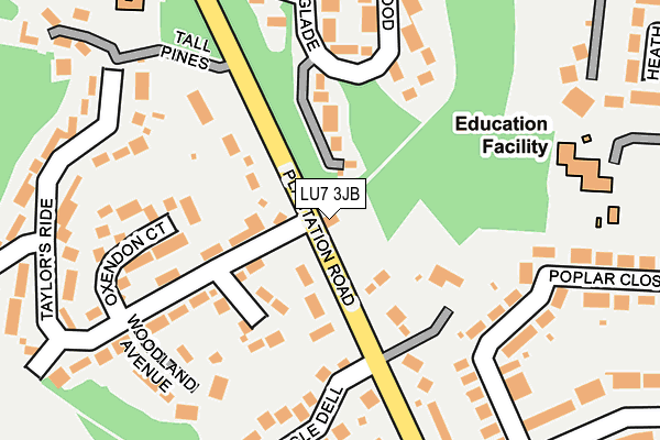 LU7 3JB map - OS OpenMap – Local (Ordnance Survey)