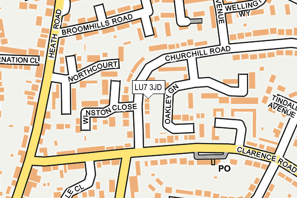 LU7 3JD map - OS OpenMap – Local (Ordnance Survey)