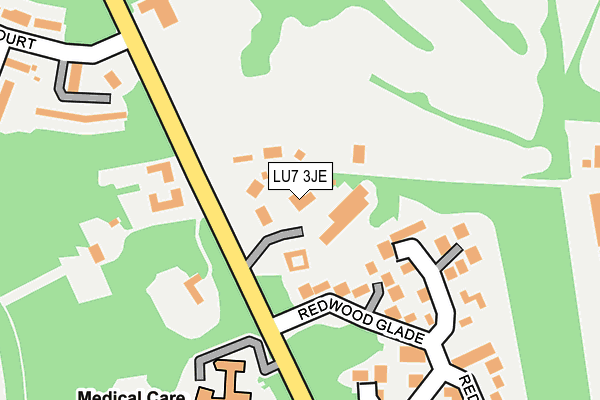 LU7 3JE map - OS OpenMap – Local (Ordnance Survey)