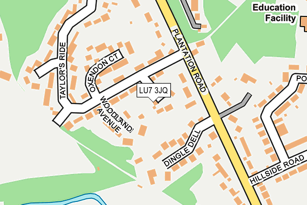 LU7 3JQ map - OS OpenMap – Local (Ordnance Survey)
