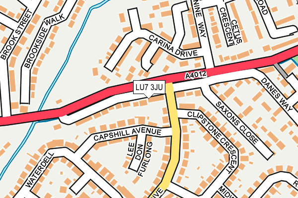LU7 3JU map - OS OpenMap – Local (Ordnance Survey)