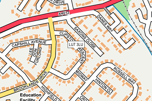 LU7 3LU map - OS OpenMap – Local (Ordnance Survey)