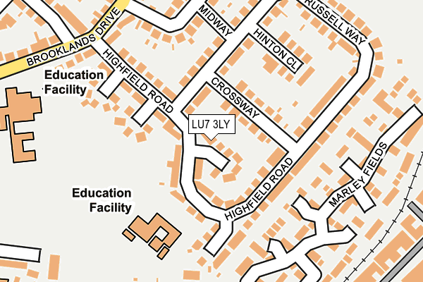 LU7 3LY map - OS OpenMap – Local (Ordnance Survey)