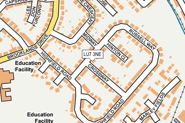LU7 3NE map - OS OpenMap – Local (Ordnance Survey)