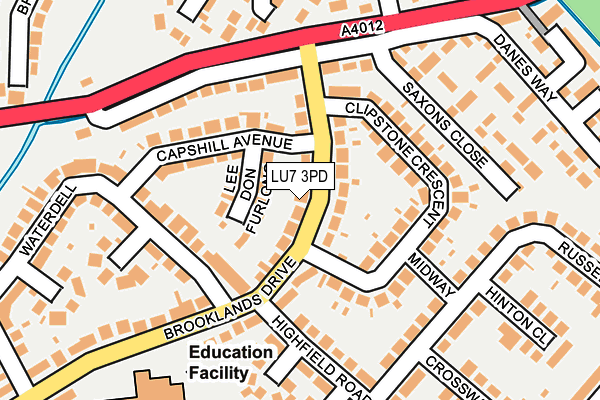 LU7 3PD map - OS OpenMap – Local (Ordnance Survey)