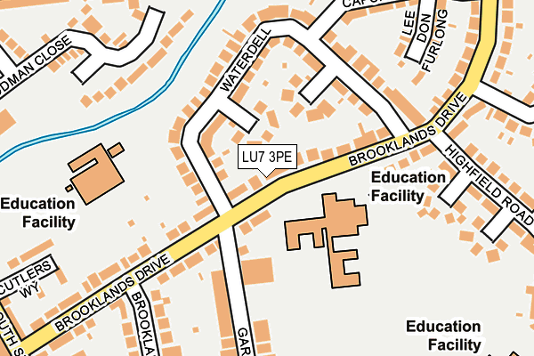 LU7 3PE map - OS OpenMap – Local (Ordnance Survey)