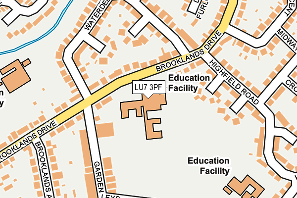 LU7 3PF map - OS OpenMap – Local (Ordnance Survey)