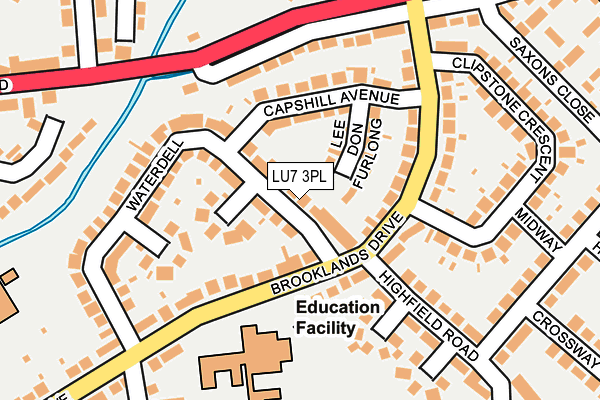 LU7 3PL map - OS OpenMap – Local (Ordnance Survey)