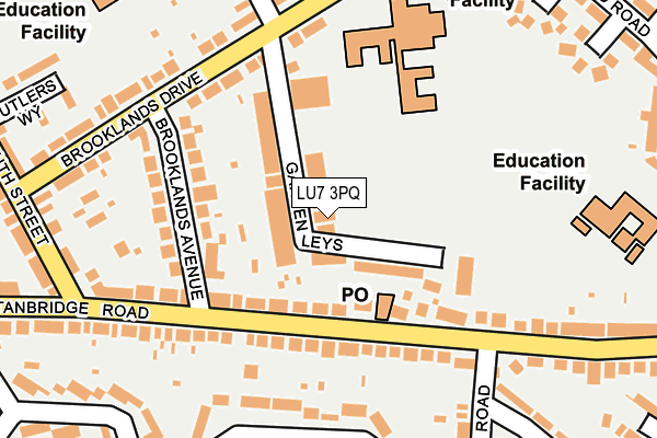 LU7 3PQ map - OS OpenMap – Local (Ordnance Survey)
