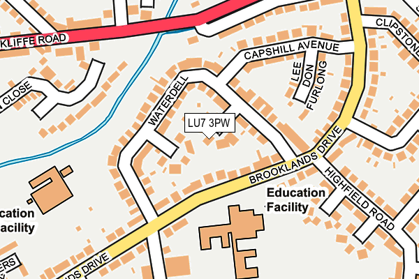 LU7 3PW map - OS OpenMap – Local (Ordnance Survey)