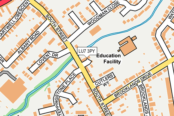 LU7 3PY map - OS OpenMap – Local (Ordnance Survey)