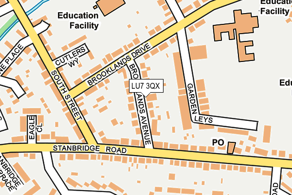 LU7 3QX map - OS OpenMap – Local (Ordnance Survey)