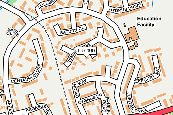 LU7 3UD map - OS OpenMap – Local (Ordnance Survey)