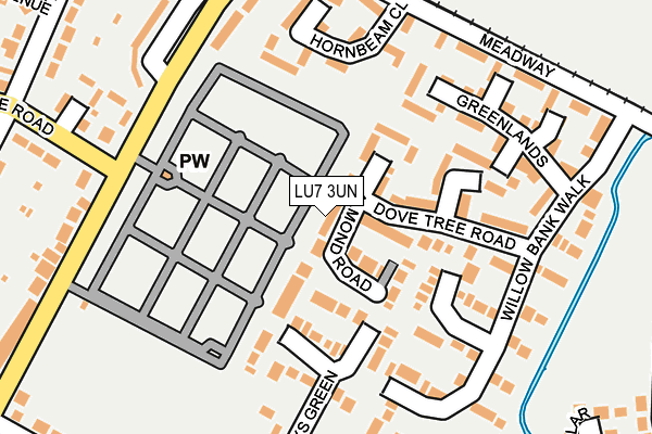 LU7 3UN map - OS OpenMap – Local (Ordnance Survey)