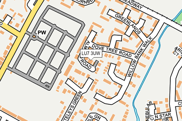 LU7 3UW map - OS OpenMap – Local (Ordnance Survey)