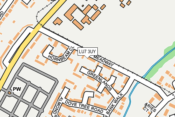 LU7 3UY map - OS OpenMap – Local (Ordnance Survey)