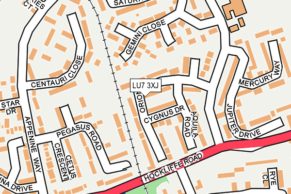 LU7 3XJ map - OS OpenMap – Local (Ordnance Survey)