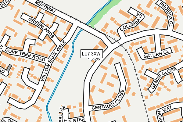 LU7 3XW map - OS OpenMap – Local (Ordnance Survey)