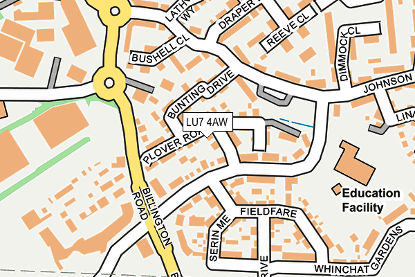 LU7 4AW map - OS OpenMap – Local (Ordnance Survey)