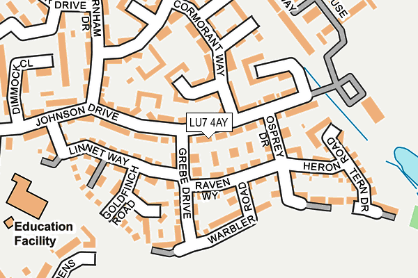 LU7 4AY map - OS OpenMap – Local (Ordnance Survey)