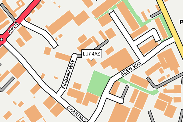 LU7 4AZ map - OS OpenMap – Local (Ordnance Survey)