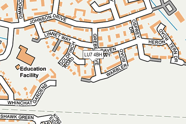 LU7 4BH map - OS OpenMap – Local (Ordnance Survey)