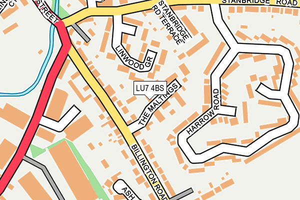 LU7 4BS map - OS OpenMap – Local (Ordnance Survey)
