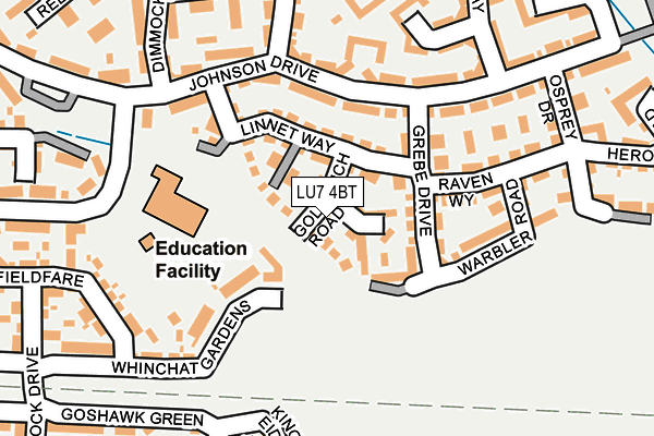 LU7 4BT map - OS OpenMap – Local (Ordnance Survey)