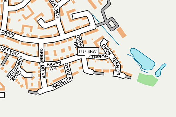 LU7 4BW map - OS OpenMap – Local (Ordnance Survey)
