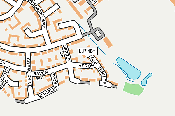 LU7 4BY map - OS OpenMap – Local (Ordnance Survey)