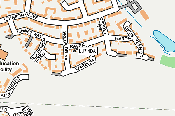 LU7 4DA map - OS OpenMap – Local (Ordnance Survey)