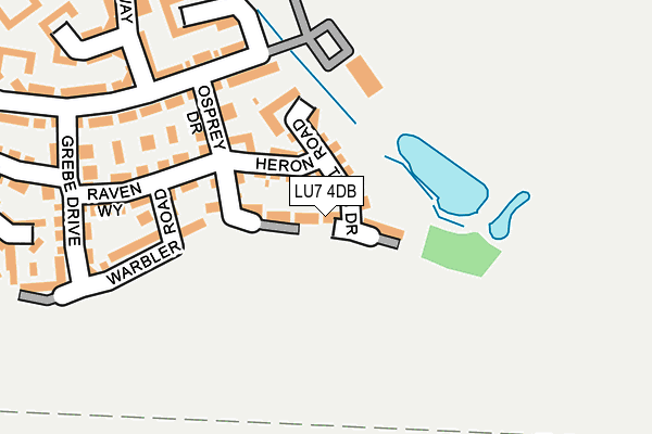 LU7 4DB map - OS OpenMap – Local (Ordnance Survey)