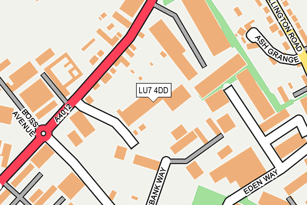 LU7 4DD map - OS OpenMap – Local (Ordnance Survey)