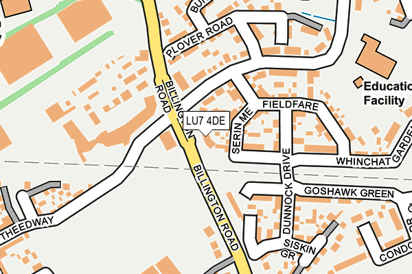 LU7 4DE map - OS OpenMap – Local (Ordnance Survey)