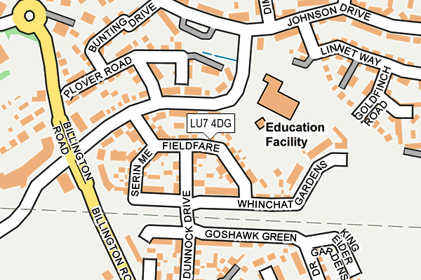 LU7 4DG map - OS OpenMap – Local (Ordnance Survey)