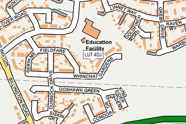 LU7 4DJ map - OS OpenMap – Local (Ordnance Survey)