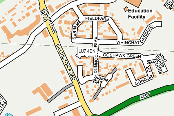 LU7 4DN map - OS OpenMap – Local (Ordnance Survey)