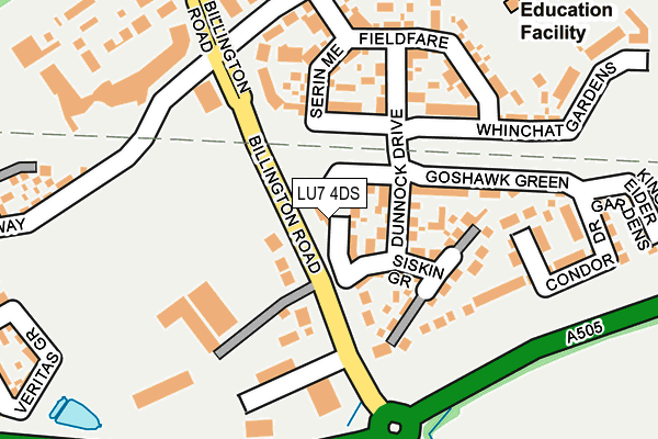 LU7 4DS map - OS OpenMap – Local (Ordnance Survey)