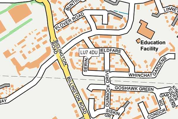 LU7 4DU map - OS OpenMap – Local (Ordnance Survey)