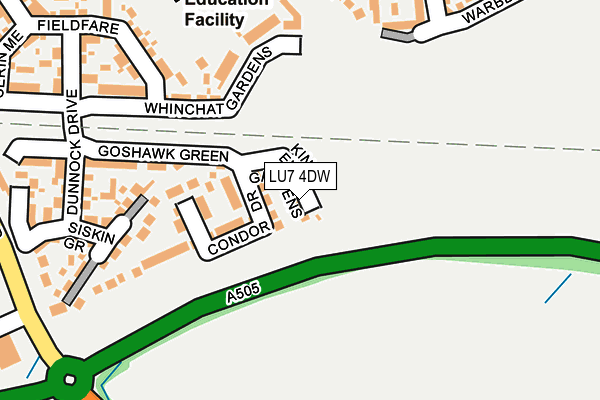 LU7 4DW map - OS OpenMap – Local (Ordnance Survey)