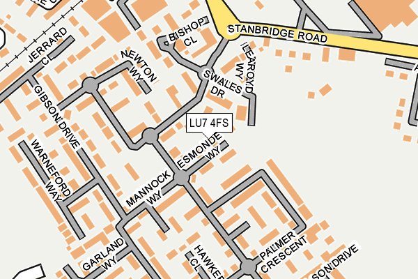 LU7 4FS map - OS OpenMap – Local (Ordnance Survey)