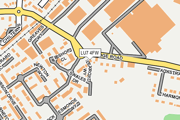 LU7 4FW map - OS OpenMap – Local (Ordnance Survey)