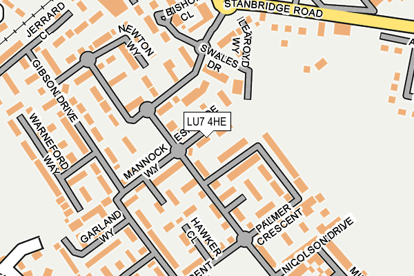 LU7 4HE map - OS OpenMap – Local (Ordnance Survey)