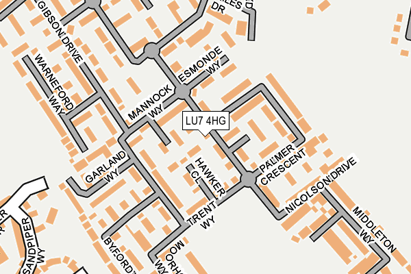 LU7 4HG map - OS OpenMap – Local (Ordnance Survey)